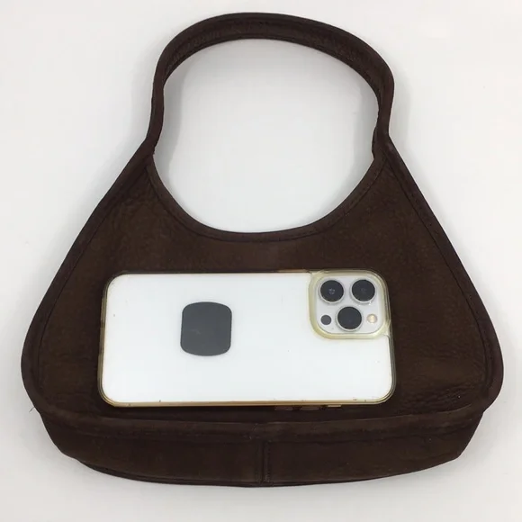 SOLD!!! Vintage Coach Mini Ergo 4399 Chocolate Brown Nubuc Suede Bag - Picture 15 of 16